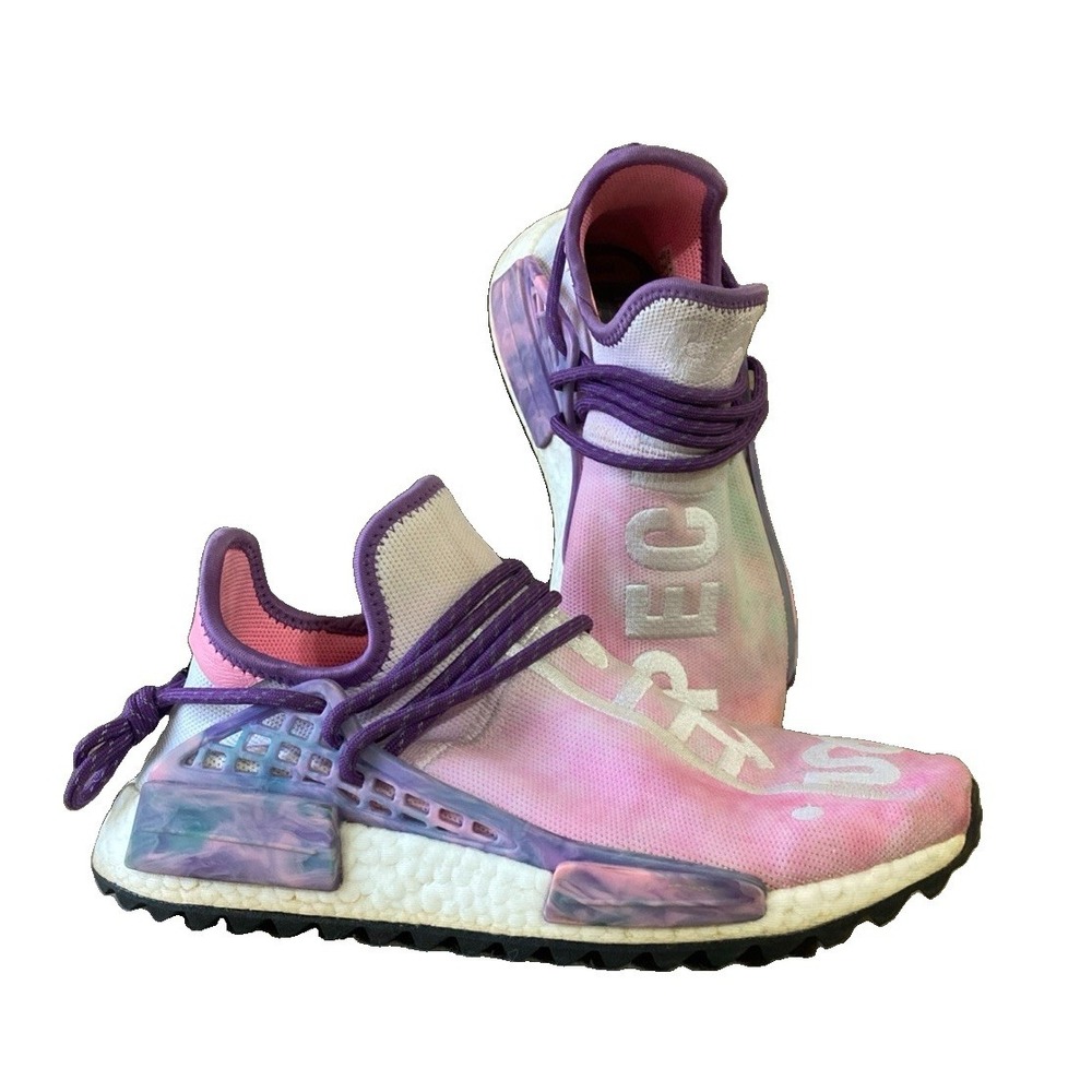 Adidas Pharrell Williams Human Race NMD Hu Holi Festival sneakers Mens Sz 7 Pink